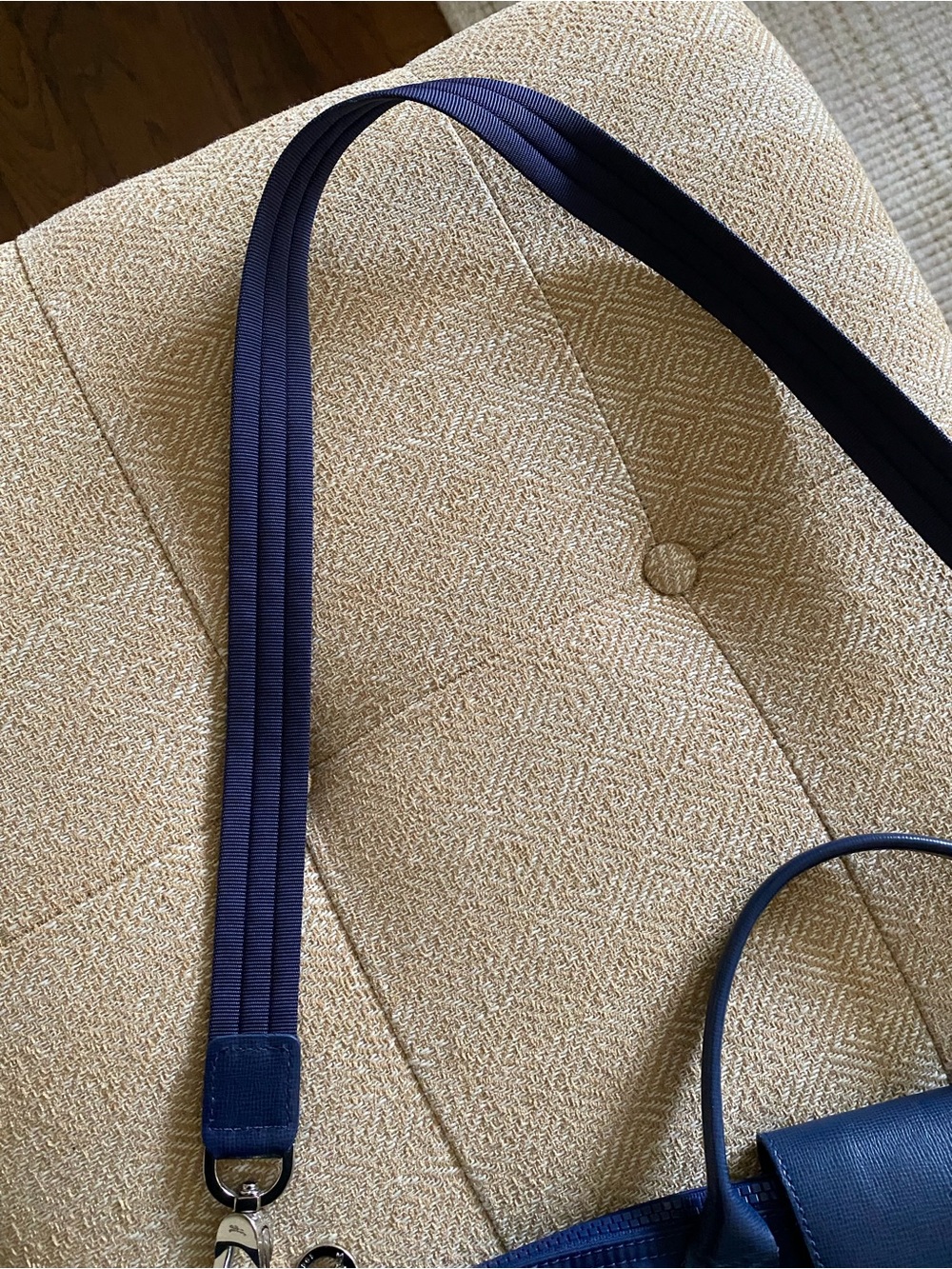 Longchamp Le Pliage Navy Blue 2 Two Way Handle Crossbody Nylon Bag Tote - Picture 12 of 15